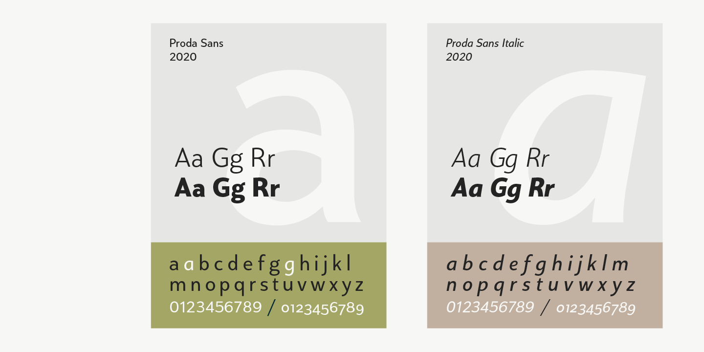 Пример шрифта Proda Sans Italic